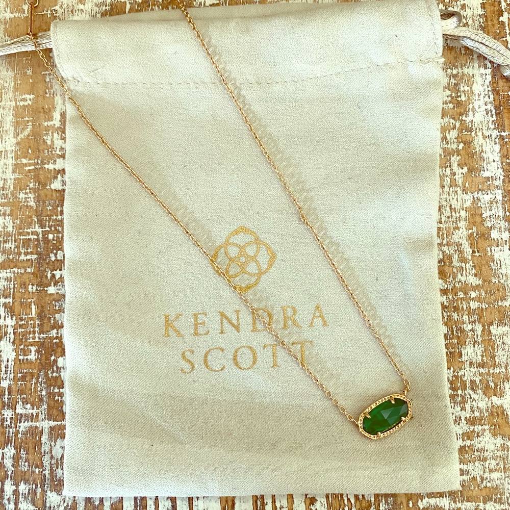Kendra Scott Elisa emerald necklace